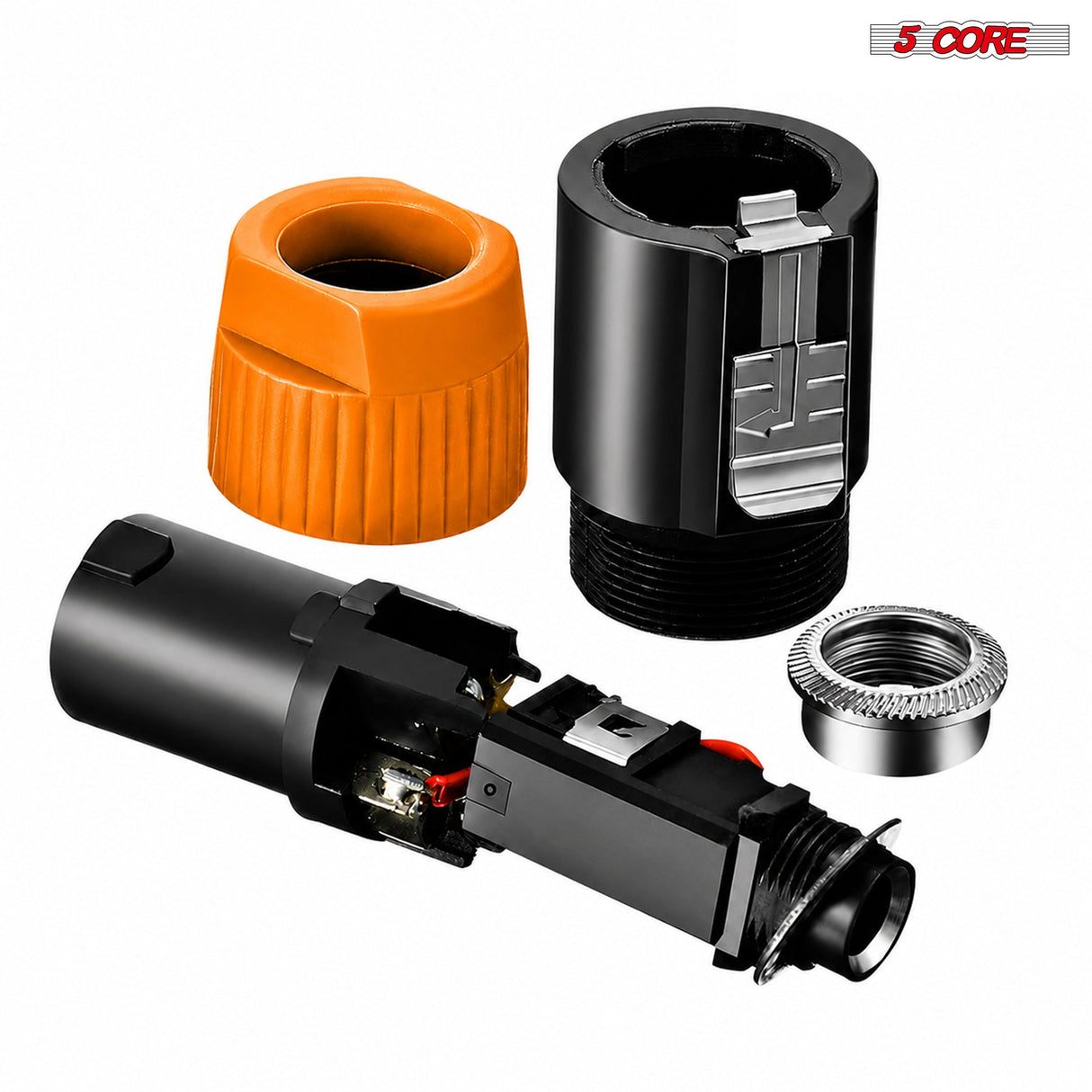 5 Core Speakon Adapter High Quality Audio Jack Male Audio Pin Speaker Adapter Connector
