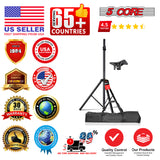 5 Core Speaker Stand Tripod Heavy Duty Adjustable 72" Universal Mount for PA DJ Studio w Bag