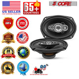 5Core 6x9 Car Speaker Pair 800W 4Ohm 2 Way Coaxial Speaker Audio w Super Tweeter Fit for Vehicle