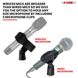 5Core Universal Microphone Stand Height Adjustable 35 to 57" Round Base Floor Mic Holder Metal Build