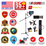 5 Core Tripod Mic Stand w Phone Holder Height Adjustable Microphone Mount Stands
