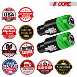 5 Core Speakon Adapter High Quality Audio Jack Male Audio Pin Speaker Adapter Connector