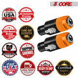 5 Core Speakon Adapter High Quality Audio Jack Male Audio Pin Speaker Adapter Connector