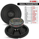 5 Core 10 Inch Woofer Pair 300W Car Subwoofer 4Ohm Replacement Deep Sub w Poly Cone