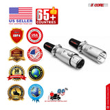 5Core XLR Connector Male Female to 1/4 Audio Jack 3 Pin Secure Mic Plug w Locking Ends