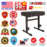 5 Core Keyboard Bench 3" Padded Cushioned Piano Stool Height Adjustable Guitar Seat Folding Portable