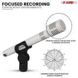 5 Core Drum Microphone Kit 9Pc All Metal Drummer Mics Tom/Snare & Cymbals Wired Instrument Drums Set