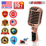 5 Core Retro Dynamic Vocal Iconic Microphone Vintage Style Classic Cardioid Unidirectional Mic