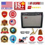 5 Core Guitar Amp 50 Watt  Electric Amplifier w Built in 8" Speaker Portable Mini Amps w Aux