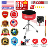 5 Core Drum Throne 5" Padded Drummer Seat Adjustable Drumming Chair w Luxury Velvet Top