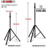 5 Core Speaker Stand Tripod Heavy Duty Adjustable 72" Universal Mount for PA DJ Studio w Bag
