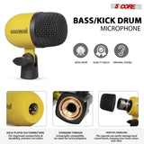 5 Core Drum Microphone Kit 7 Piece All Metal Drummer Instrument Mics Tom/Snare & Cymbals Set