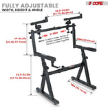 5Core Piano Keyboard Stand Z Style Heavy Duty 2 Tier Stands w Adjustable Arm Fits 54 61 88 Key Board