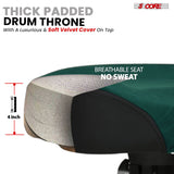 5 Core Drum Throne 4" Padded Seat w Backrest Airlift Adjustable Chair Ergonomic Drummer Stool
