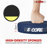 5Core Guitar Stool 3.15" Padded Chair Foldable Heavy Duty Music Seat Built in Foot Rest Guitar Stand