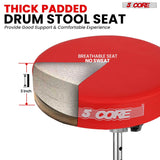 5 Core Drum Throne 3" Padded Drum Seat Height Adjustable Drumming Chair for Practice and Performance