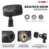 5 Core Drum Microphone Kit 9Pc All Metal Drummer Mics Tom/Snare & Cymbals Wired Instrument Drums Set