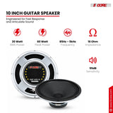 5 Core 10 Inch Guitar Speaker 60W Replacement 16 Ohm Amplifier Cabinet Driver
