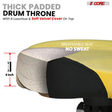 5 Core Drum Throne 4" Padded Seat w Backrest Airlift Adjustable Chair Ergonomic Drummer Stool