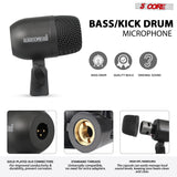 5 Core Drum Microphone Kit 7 Piece All Metal Drummer Instrument Mics Tom/Snare & Cymbals Set