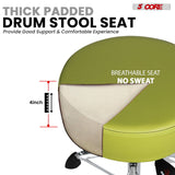 5 Core Drum Throne w Backrest 4" Padded Stool Airlift Adjustable 25.5" Drummer Chair 441Lb Capacity