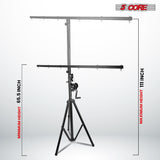 5Core DJ Light Stand Stage Lighting Truss System Hand Crank Up Height Adjustable 65.5 to 111"