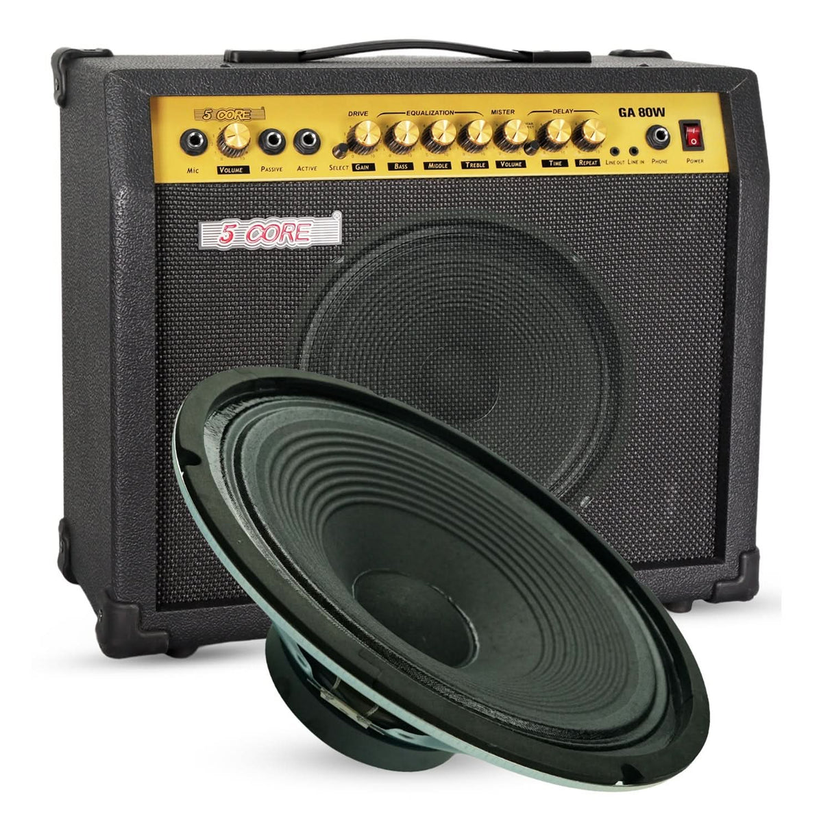 5 Core 12 Inch Guitar Speaker 300W Replacement 8 Ohm Amplifier Cabinet Driver