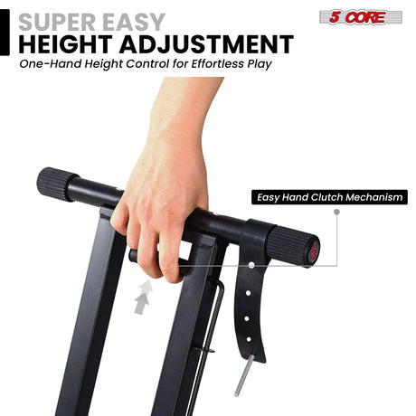 5 Core Keyboard Stand Height Adjustable One Hand Trigger Quick Release Portable Key Board DJ Stands