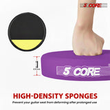 5Core Guitar Stool 3.15" Padded Chair w Backrest Foldable Music Seat Built in Foot Rest Guitar Stand