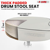 5 Core Drum Throne 4" Padded Saddle Seat Heavy Duty Adjustable Drumming Chair