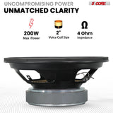 5 Core 8 Inch Car Woofer Audio 1000W 4Ohm Deep Bass Replacement Sub Woofer Loud Speaker System