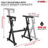 5 Core Keyboard Stand Piano Riser Z Style Adjustable Height 36.5" & Width 32.5” Sturdy Portable