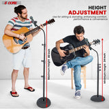 5Core Mic Stand Pair Floor Adjustable Universal Heavy Duty Microphone Stands Round Base Soporte De micrófono