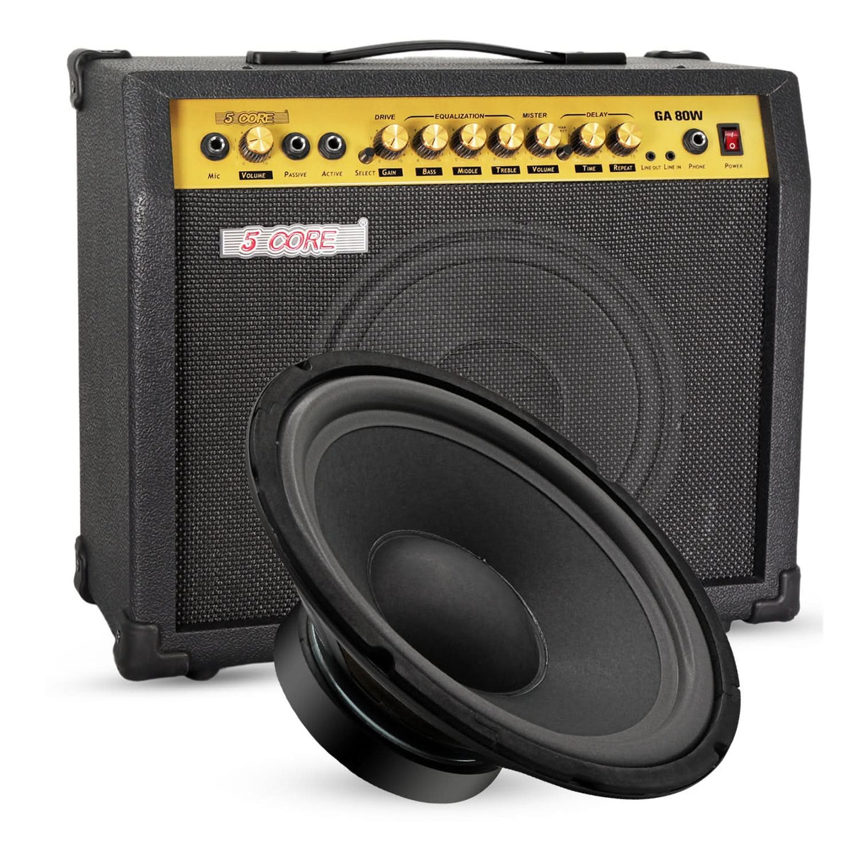 5 Core 10 Inch Guitar Speaker Replacement 600W 4 Ohm for Amplifier Cabinets