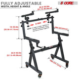 5Core Piano Keyboard Stand Z Style Heavy Duty 2 Tier Stands w Adjustable Arm Fits 54 61 88 Key Board