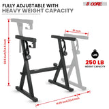 5Core Keyboard Stand Piano Riser Z Style Adjustable Height Width Music Stands for 54 - 88 Key Boards