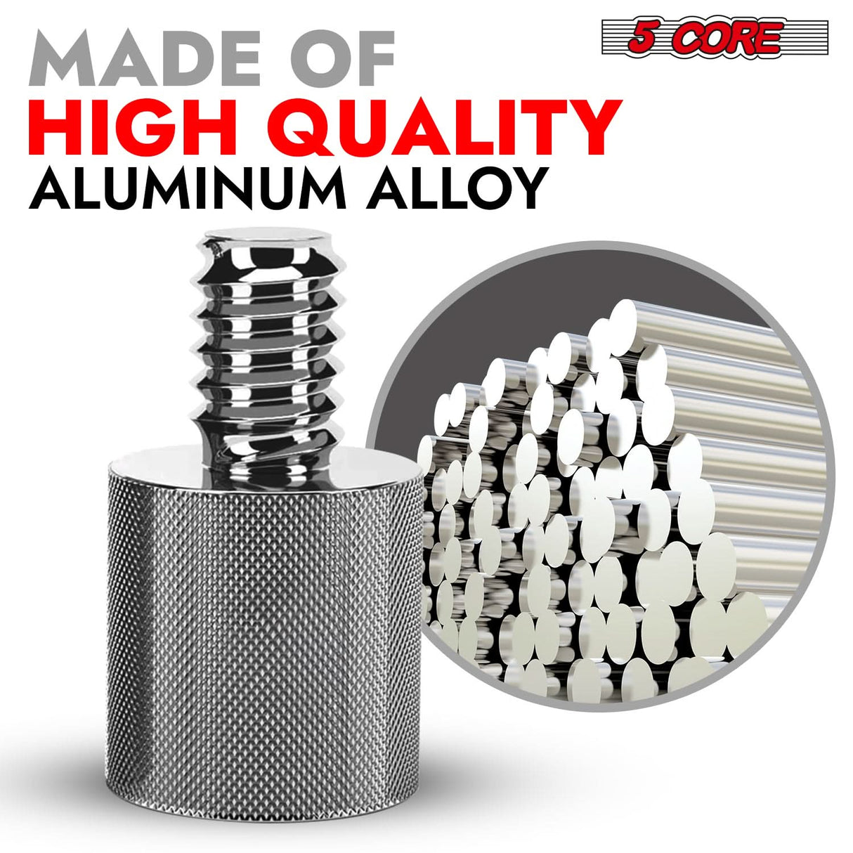 5 Core Mic Stand Adapter 12 Pieces 5/8 Female to 1/4 Inch Male Screw Thread Conversion Connector