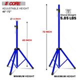 5 Core Speaker Stand Pair Height Adjustable PA DJ Tripod Studio Monitor Stands w 35mm Insert