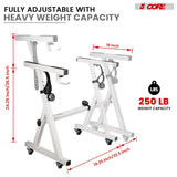 5Core Keyboard Stand Adjustable Height 36.5" Width 32.5” Z Style Electric Piano Riser 250Lb Capacity