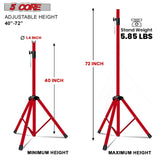5 Core Speaker Stand Pair Adjustable PA DJ Tripod Stands Heavy Duty w 35mm Insert 132 Lbs Capacity
