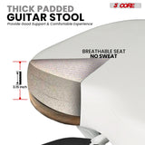 5Core Guitar Stool 3.15" Padded Chair Foldable Heavy Duty Music Seat Built in Foot Rest Guitar Stand