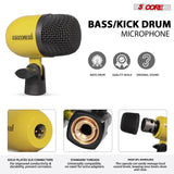 5 Core Drum Microphone Kit 9Pc All Metal Drummer Mics Tom/Snare & Cymbals Wired Instrument Drums Set