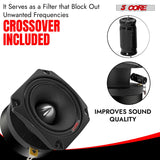 5Core Tweeters Speakers Car Audio Pair 600W Peak 3.5 Inch Super Tweeter Bullet