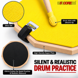 5 Core Drum Practice Pad Set 12" Snare Drumming Stand 2 Sided Drummer Kit