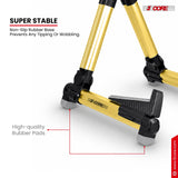 5 Core Guitar Stand Adjustable A Frame Shape w Rubber Pad Arms Supports Acoustic Electric Bass Gold