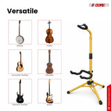 5 Core Guitar Stand Floor Adjustable Heavy Duty w Neck Holder for Acoustic Electric Classic Bass