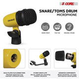 5 Core Drum Microphone Kit 9Pc All Metal Drummer Mics Tom/Snare & Cymbals Wired Instrument Drums Set