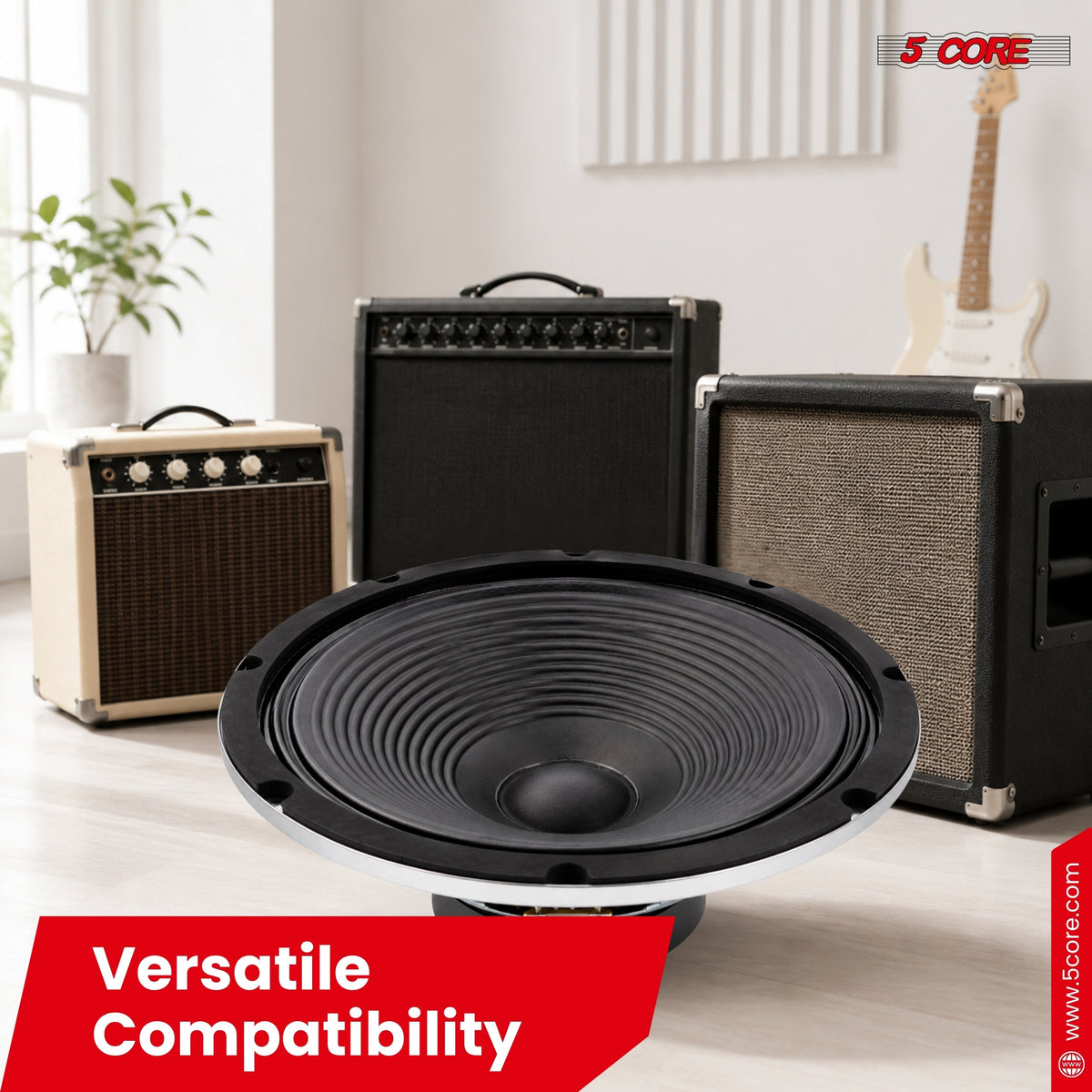 5 Core 10 Inch Guitar Speaker 60W Replacement 16 Ohm Amplifier Cabinet Driver