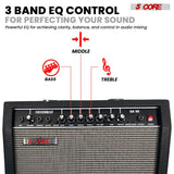 5 Core Guitar Amp 50 Watt  Electric Amplifier w Built in 8" Speaker Portable Mini Amps w Aux