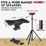 5Core Speaker Stand Tripod Tall Adjustable 72 Inch DJ Pole Mount Studio Monitor Stands BLACK 2 PK